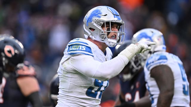 Detroit Lions defensive end Aidan Hutchinson.